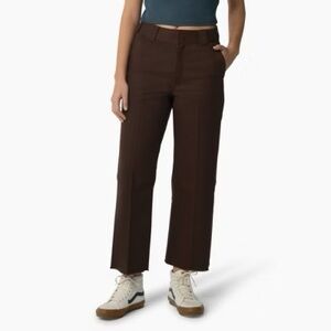 Dickies Women's Cropped Brown Pants